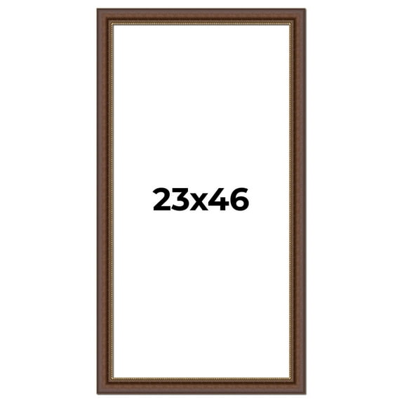 23x46 Copper and Brown Real Wood Picture Frame Width 2 inches | Interior Frame Depth 0.5 inches |