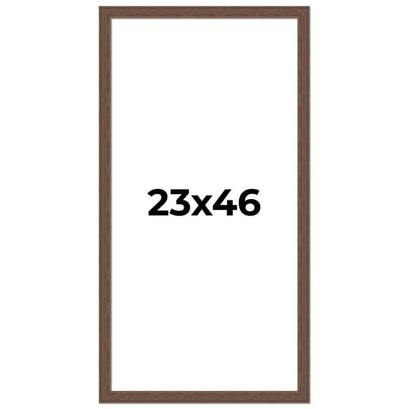 23x46 Frame Brown Farmhouse Solid Wood Picture Frame Width 1.5 Inches | Interior Frame Depth 0.5
