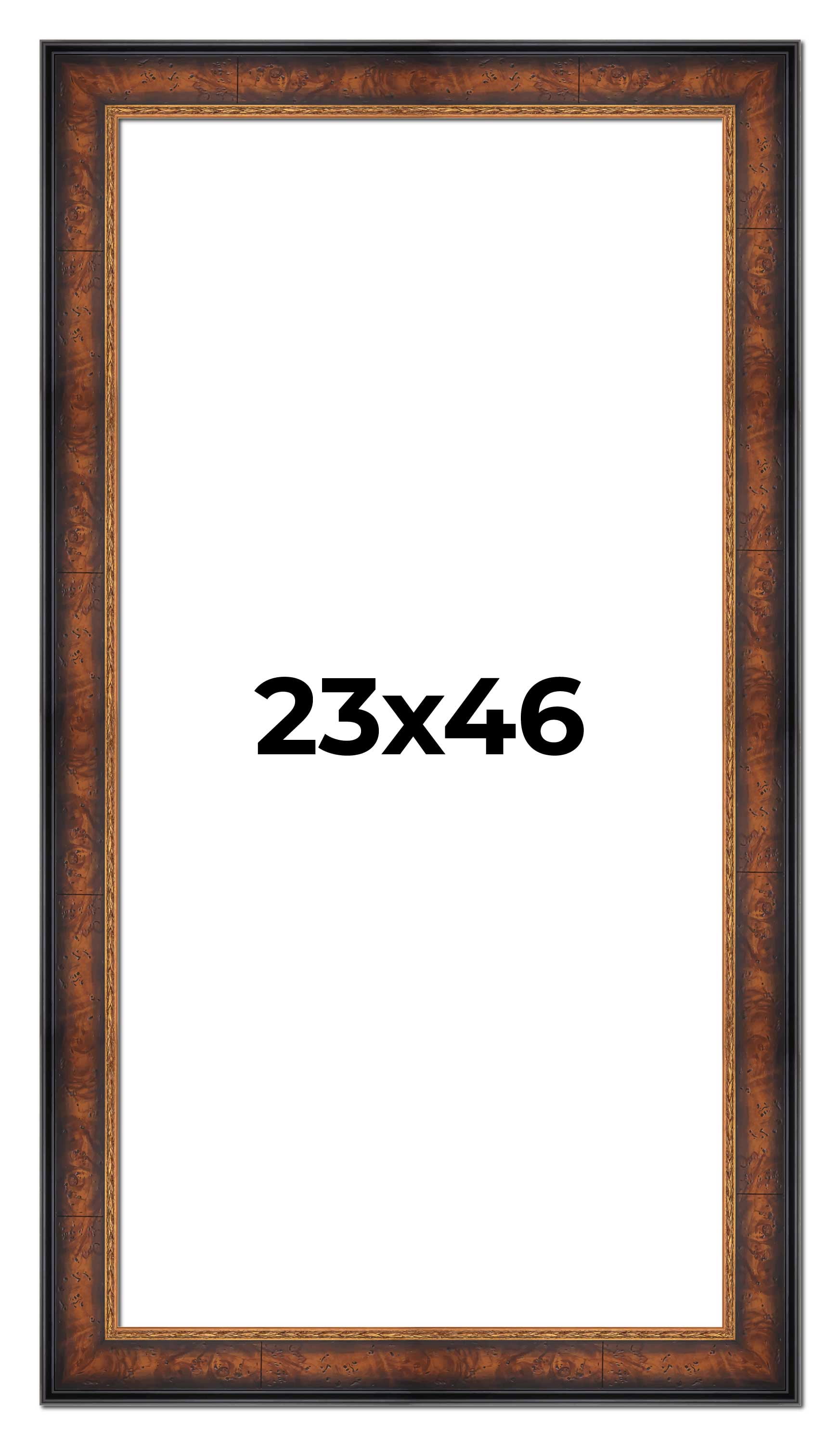 23x46 Frame Brown Walnut Gold Ornate Trim Solid Wood Plein Air Picture ...