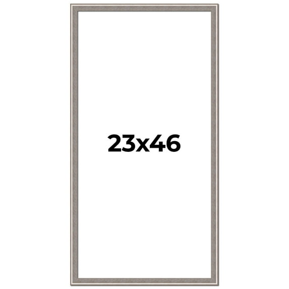 23x46 Frame Grey Real Wood Picture Frame Width 1.25 inches | Interior Frame Depth 0.5 inches | Hans