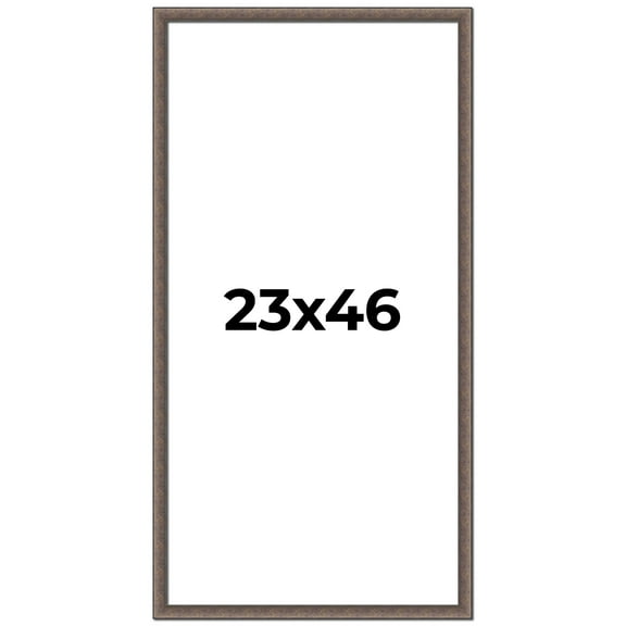23x46 Frame Silver Real Wood Picture Frame Width 1.25 Inches | Interior Frame Depth 0.5 Inches |
