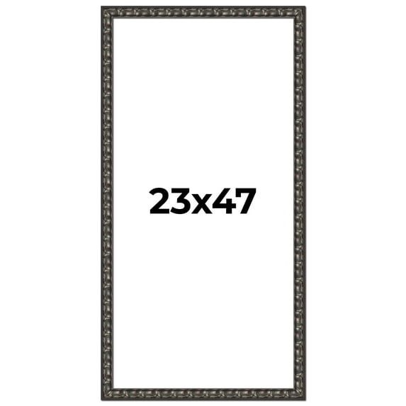 23x47 Frame Black-Brown Medieval Solid Wood Picture Frame | 1.5 Inch Moulding Width | Gotham