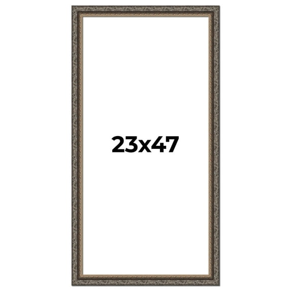 23x47 Frame Black Real Wood Picture Frame Width 2 inches | Interior Frame Depth 0.5 inches | Fitz