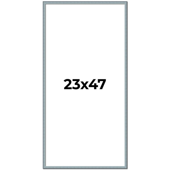 23x47 Frame Blue Scuffed Farm Board Solid Wood Picture Frame Width 0.75 Inches | Interior Depth 0.5