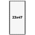 thumbnail image 1 of 23x47 Frame Brushed Silver Solid Wood Picture Frame | 0.75 Inch Moulding Width | Rabbet Depth 0.75, 1 of 5