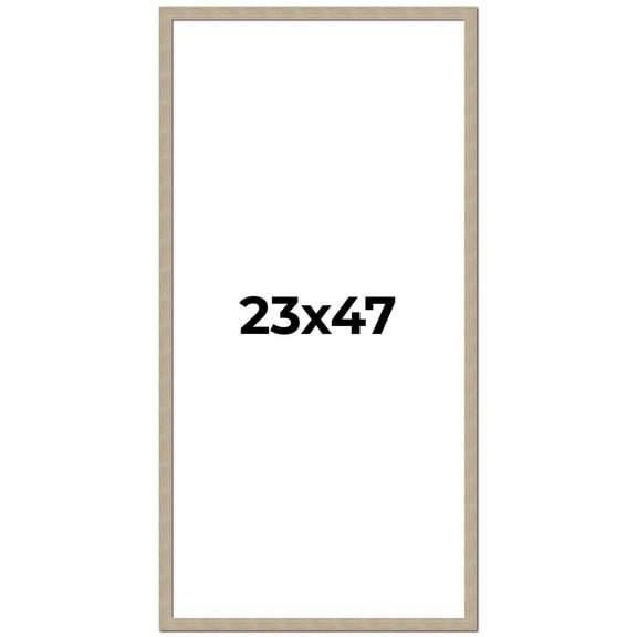 23x47 Frame Grey Solid Wood Picture Frame Width 1 Inches | Interior Frame Depth 0.5 Inches |