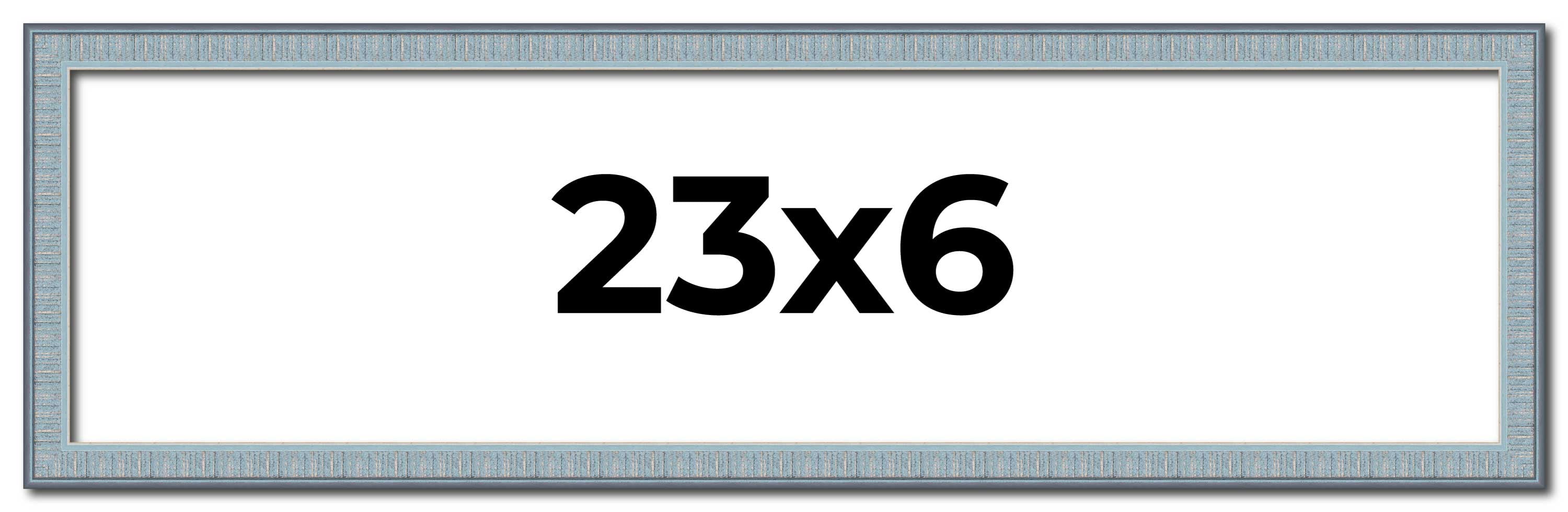 23x6 Frame Rustic Sky Blue Solid Wood Picture Frame | 0.75 Inch ...