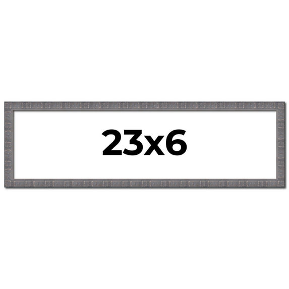 23x6 Frame Slate Blue Distressed Rustic Solid Wood Picture Frame | 0.75 Inch Moulding Width |