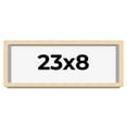 thumbnail image 1 of 23x8 Frame Beige Real Wood Picture Frame Width 0.75 inches | Interior Frame Depth 0.5 inches |, 1 of 8