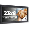 thumbnail image 1 of 23x8 Frame Black Passaggi Solid Wood Picture Frame Width 1.5 Inches | Interior Frame Depth 0.5, 1 of 8