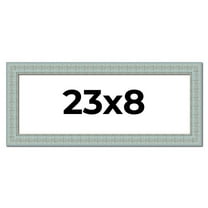23x8 Frame Blue Teal Distressed Solid Wood Picture Frame | 1.625 Inch Moulding Width | Sonoma Blue