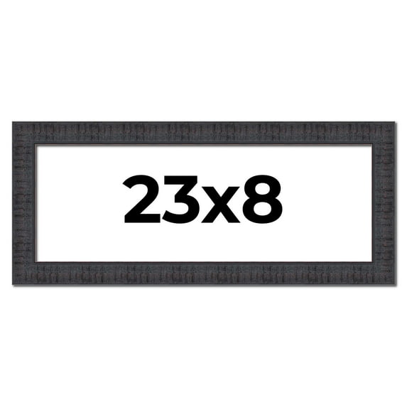 23x8 Frame Brown Rustic Solid Wood Picture Frame 1.5 Inches Wide | Interior Frame Depth 0.5 Inches
