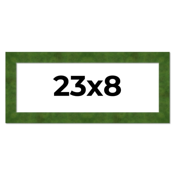 23x8 Frame Green Burl Solid Wood Picture Frame | 1.75 Inches Moulding Width | Interior Frame Depth