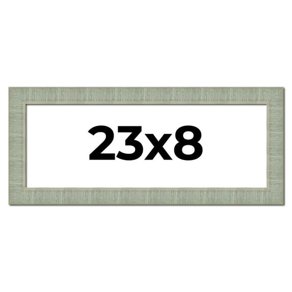 23x8 Frame Green Desert Pear Solid Wood Picture Frame | 1.625 Inch Moulding Width | Interior Frame