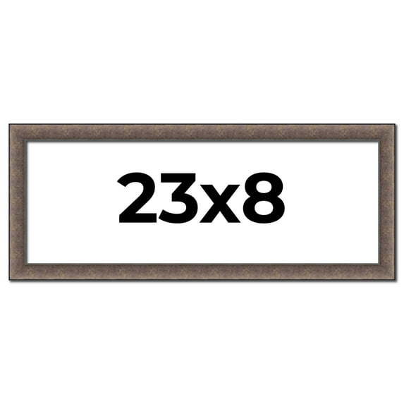23x8 Frame Silver Real Wood Picture Frame Width 1.25 Inches | Interior Frame Depth 0.5 Inches |