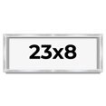 thumbnail image 1 of 23x8 Frame Silver Whitewashed Wood Grain Solid Wood Shadow Box | 0.75 Inch Moulding Width | 0.75, 1 of 8