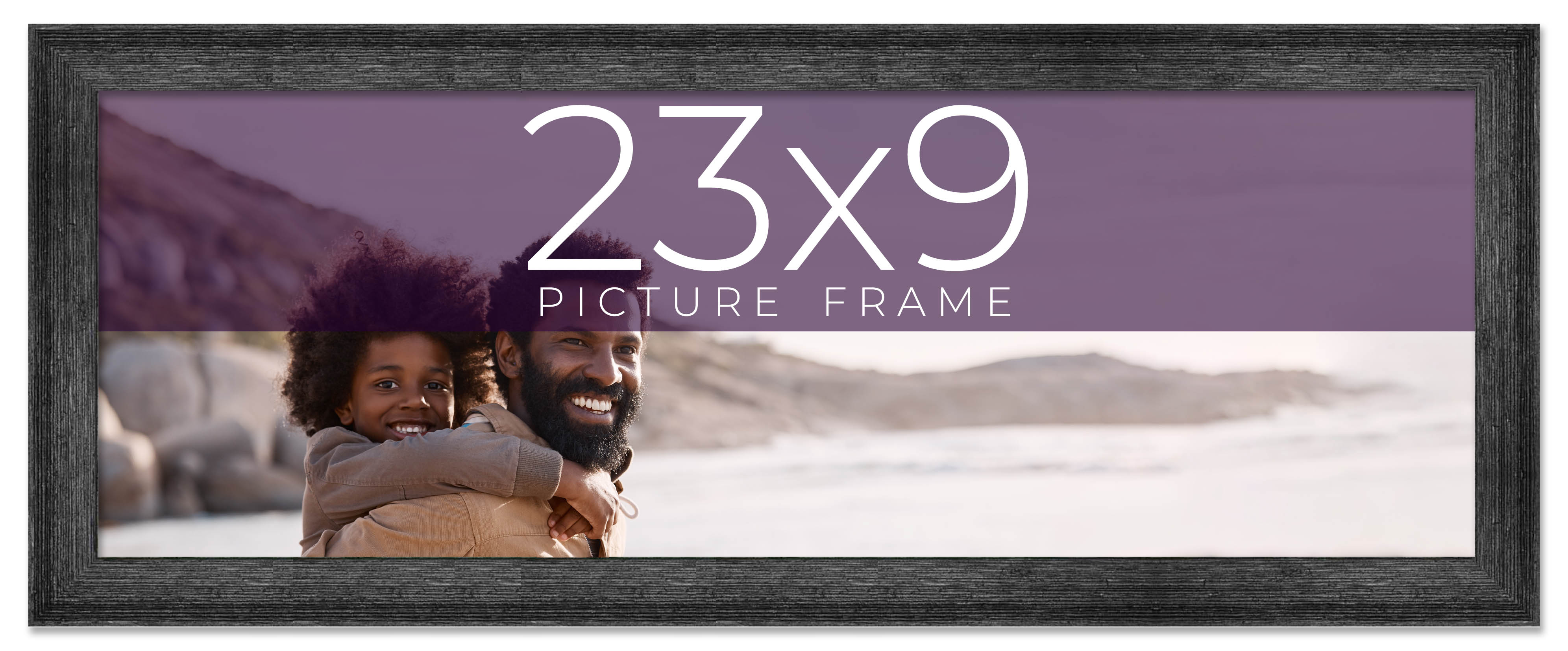23 Inches 23x9 Frame Black Real Wood Picture Frame Width 1.5 inches | Interior ...