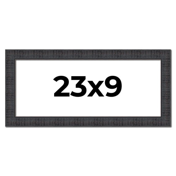 23x9 Frame Brown Rustic Solid Wood Picture Frame 1.5 Inches Wide | Interior Frame Depth 0.5 Inches