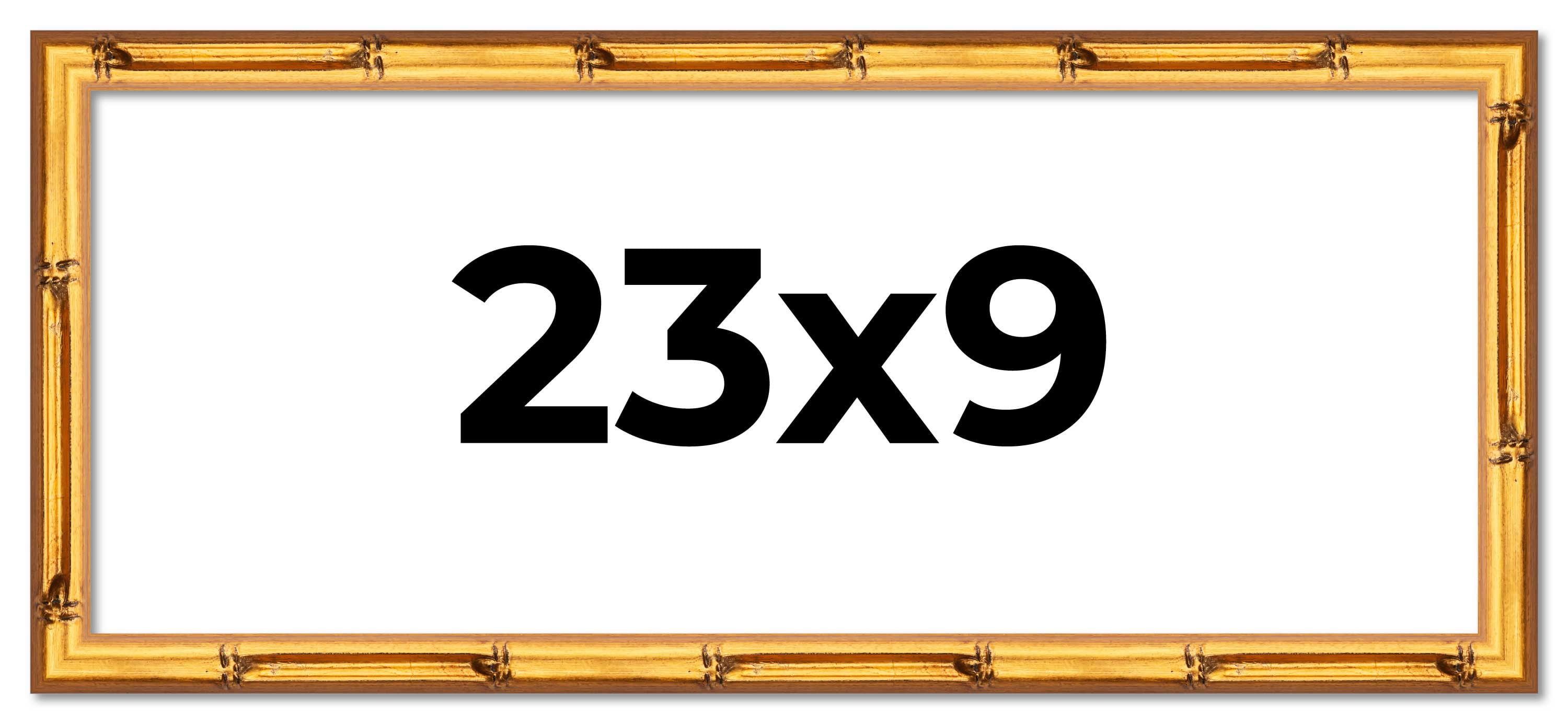 23x9 Frame Gold Bamboo Picture Frame - Complete Modern Photo Frame ...