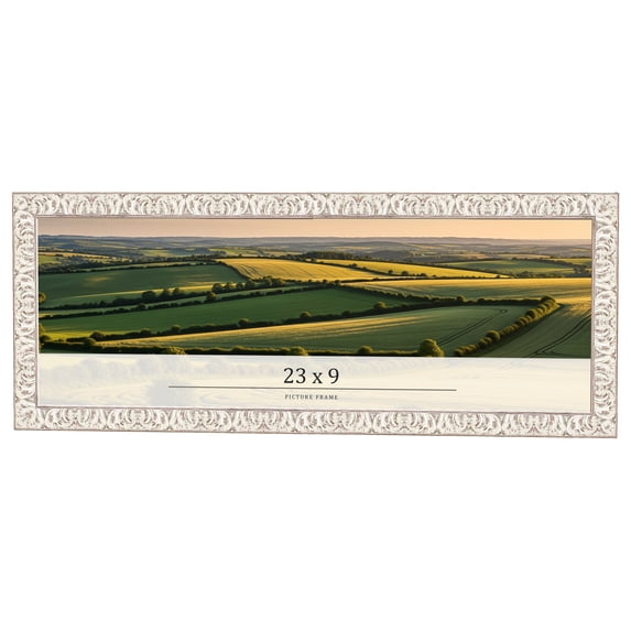 23x9 Frame White Real Wood Picture Frame Width 1.5 inches | Interior Frame Depth 0.5 inches |