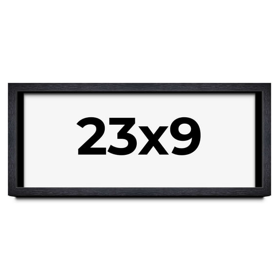 23x9 Shadow Box Frame Black | 1 Inches Deep Real Wood Farmhouse Shadowbox Display Frame | UV