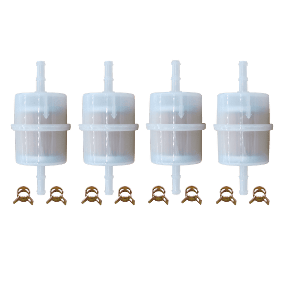 24 050 13-S Fuel Filter 15 Micron for Kohler Engine CH20S-CH25S CH670S CH730S-CH750S LH640S LH685S LH690S LH750S LH755S SV720S-SV740S, fit 1/4" Fuel line, 4 Pack