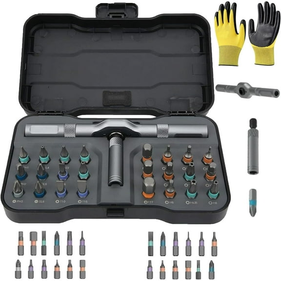 24 in 1 Magnetic Screwdriver Set, DIY 24 in 1 Multi-function Repair Tool, DIY Rotating Screwdriver Set 24 in 1, 24 in 1 Ratchet Wrench Screwdriver Set