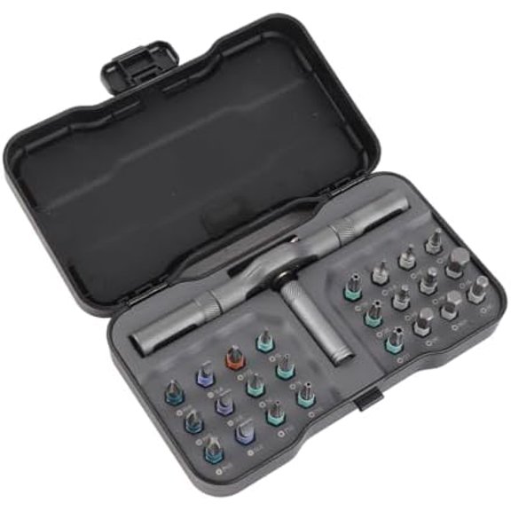 24 in 1 Ratchet Set, Multipurpose S2 Steel Repair Tool Kit, 6.2 Labor Saving Design, for Phone PC Home Maintenance, Stable Structure, Portable Size$$Tools & Hardware Other