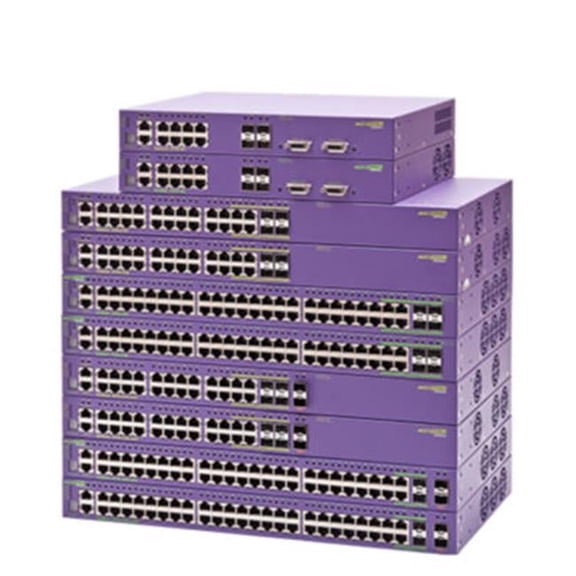 24 10-100-1000Base-T PoE Plus Half Duplex 4 1-2.5G Unpopulated SFP 1 AC PSU XOS Value Edge License Switch