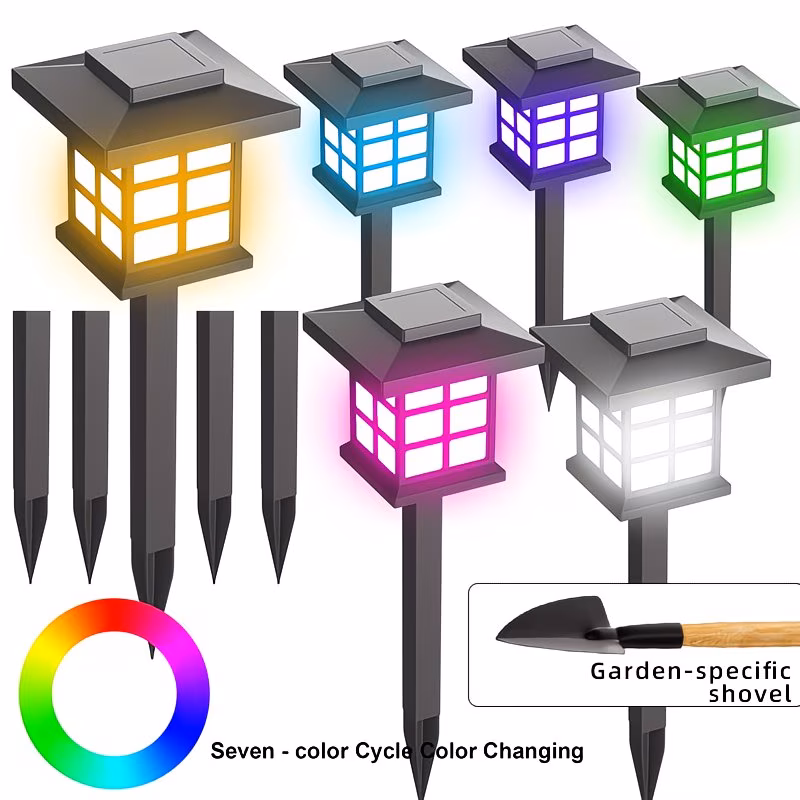 6 Solar Outdoor Lights, 700mA Solar Footpath Lights, 10 Hours Long-lasting LED Landscape Lighting Outdoor Solar Path Lights, Solar Garden Lights, Outdoor Solar Path Lights, Suitable for Gardens