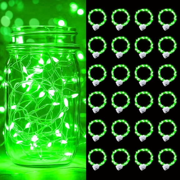 24/12/8 Pack Fairy Lights Battery Operated [3 Modes], 7ft 20 Led Twinkle Lights String Lights Waterproof Bulk Small Mini Silver Wire for Christmas Mason Jars Wedding Table Centerpiece