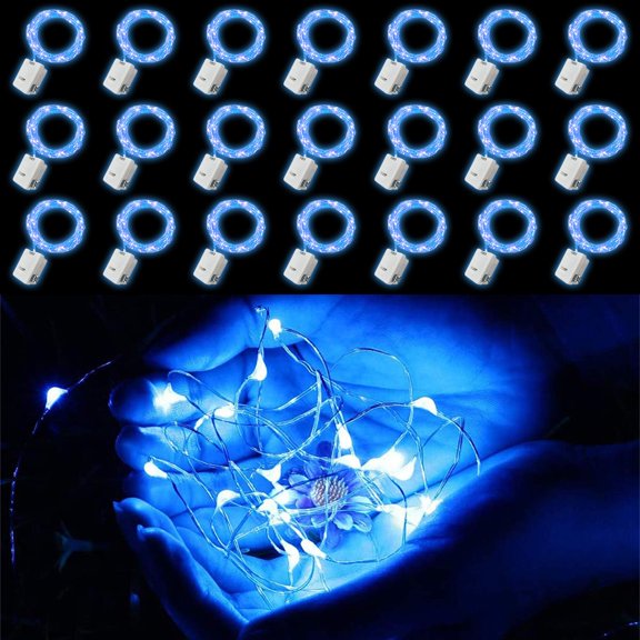 24/12/8PC Fairy Lights Battery Operated - 7ft 20 Led Twinkle Lights 3 Modes, Bulk Mini String Lights Waterproof for Mason Jars Vases DIY Party Wedding Decoration Christmas