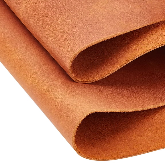 2412" PU Leather Sheets 2mm Thick Tooling Leather Square Cowhide Craft Leather Pieces Rectangle Leather Fabric for making