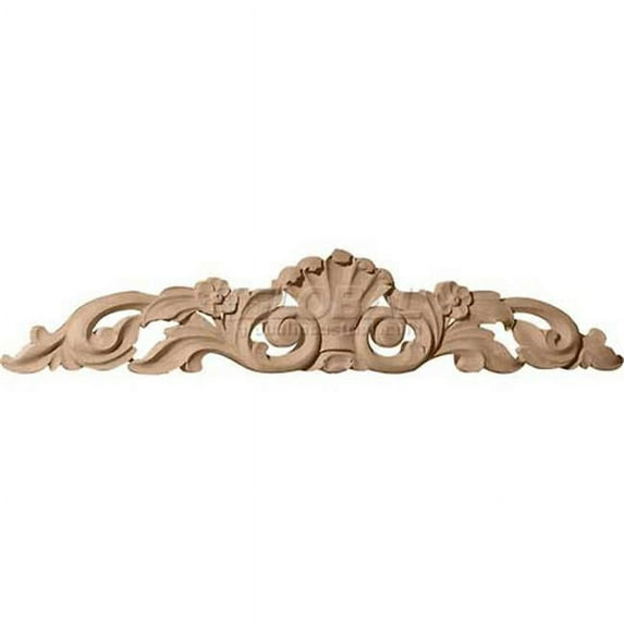 24.12 in. W x 5.12 in. H x .75 in. D Medium Farmingdale Center with Scrolls, Alder