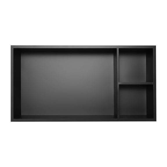 24*12in Stainless Steel Shower Niche, Recessed Wall Niche Bathroom Shelf for Shower Wall, Bathroom Storage Black