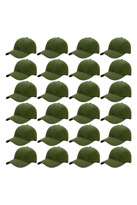 24/144 Pack Unisex Baseball Bulk Wholesale Plain Blank Hat Adjustable Size