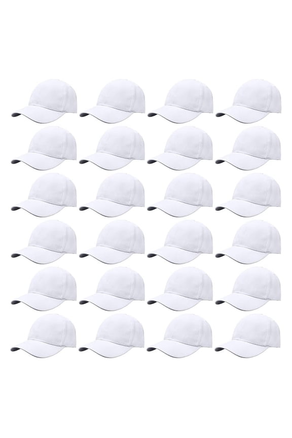 24/144 Pack Unisex Baseball Bulk Wholesale Plain Blank Hat Adjustable Size