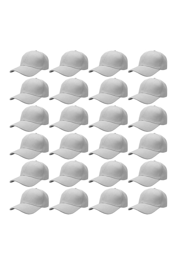 24/144 Pack Unisex Baseball Bulk Wholesale Plain Blank Hat Adjustable Size