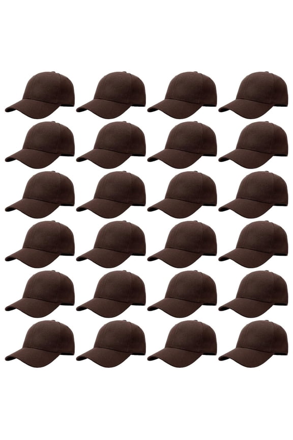 24/144 Pack Unisex Baseball Bulk Wholesale Plain Blank Hat Adjustable Size