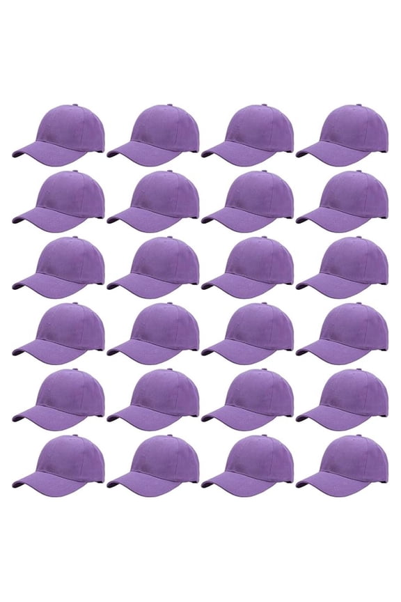 24/144 Pack Unisex Baseball Bulk Wholesale Plain Blank Hat Adjustable Size