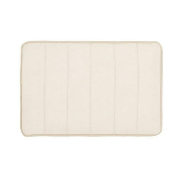 24*16Inch Bath Rugs Bath Mat Bathroom Rugs Memory Cotton Non-slip Soft Comfortable Easy to Dry--Beige