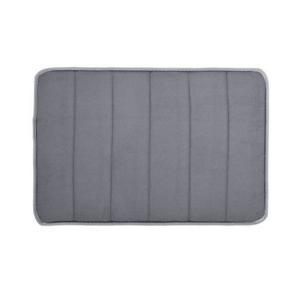 24*16Inch Bathroom Rugs Bath Mat Non Slip Rug - Soft Absorbent Microfibrer Bath Mats for Bathroom--Silver Gray