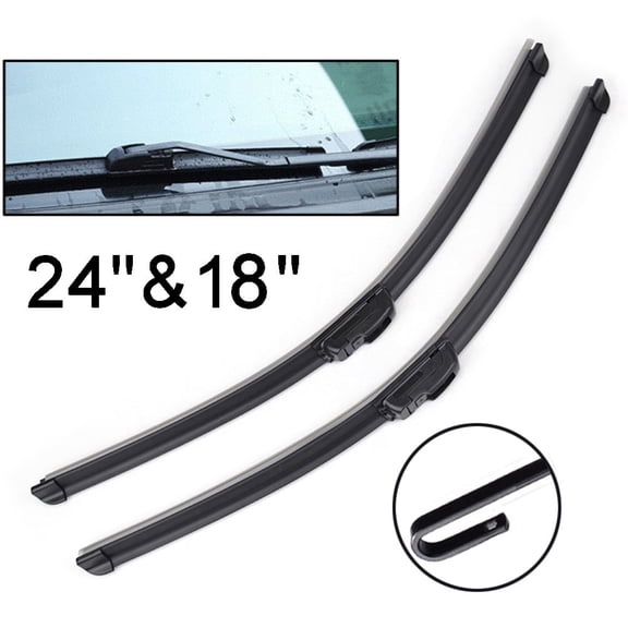 24" &18"Front Windshield Wiper Blades for Jeep Compass MP/552 2016-2024