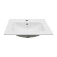 thumbnail image 1 of 24"×19.7"×7.3" White Rectangular Single Vanity Top with 1 Faucet Hole and Overflow, 1 of 10