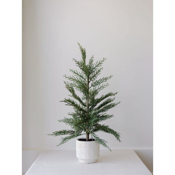 24" / 2' Artificial Evergreen Cedar Tree Set