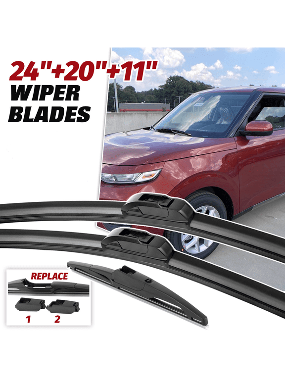 24"+20"+11" Windshield Wiper Blades Replacement for 2010-2022 Kia Soul