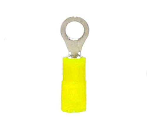 24-20 AWG 3-pc Nylon w/Sleeve Insulated #4 Stud Ring Terminal (100/Pkg.)