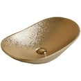 thumbnail image 1 of 24.21 in. Oval Above Counter Gold Vessel for Deck Mount Drilling, 1 of 1