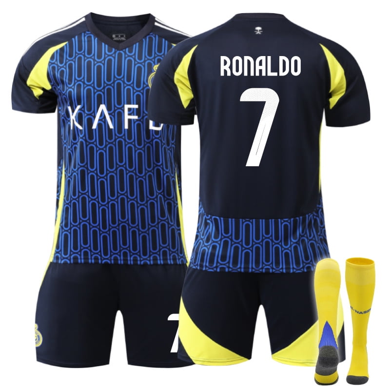 24/25 Al Riyadh Victory 7 Ronaldo Away Football Jersey Shorts Socks