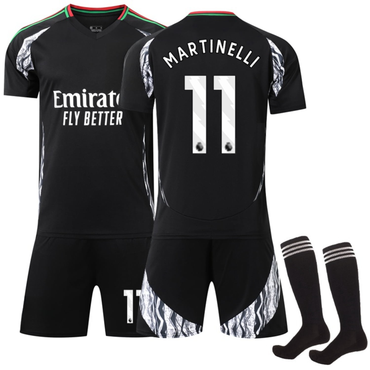 24/25 Away New Soccer Activewear No.11 Martinelli Fans Soccer Jerseys ...